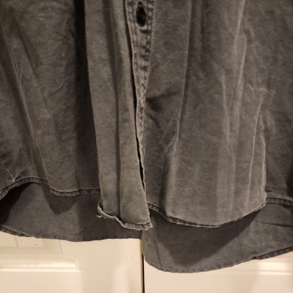 Vintage Bugle Boy Button Up Shirt Mens Large Gray Pocket Outdoor Casual Grunge - Picture 4 of 9
